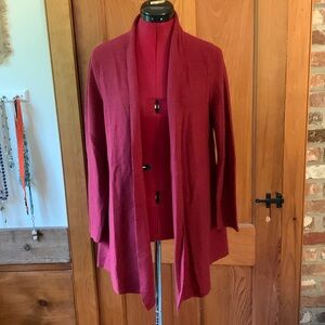 Eileen Fisher PL red cardigan